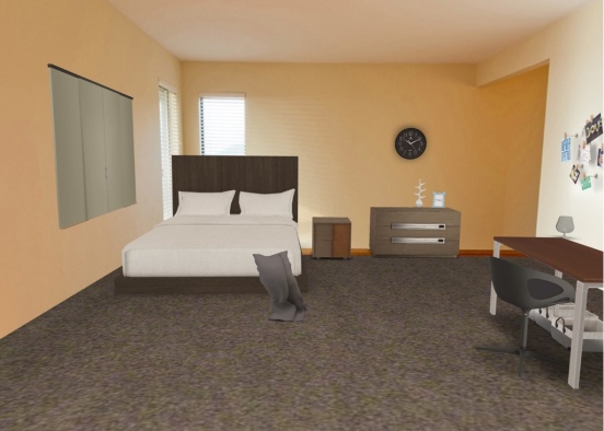 College apartment bedroom Design Rendering