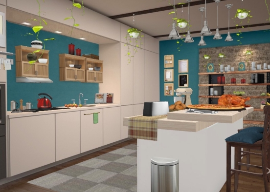 FP #Country Kitchen Design Rendering