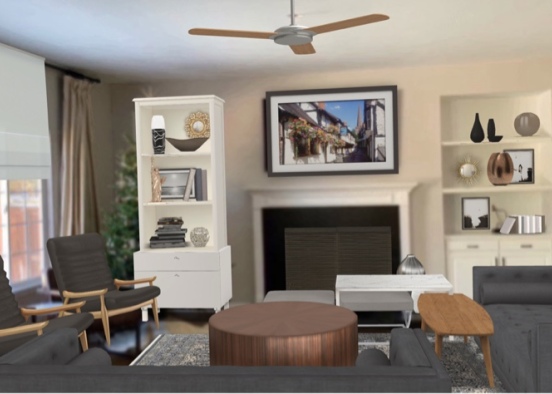 Living Room View 1C Design Rendering