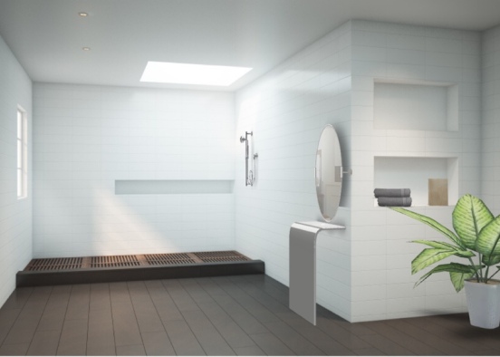 Salle de bain moderne et sobre Design Rendering