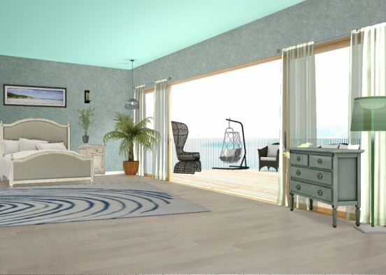 Bedroom by the sea Design Rendering