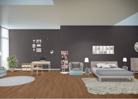 A teen boy bedroom Design Rendering