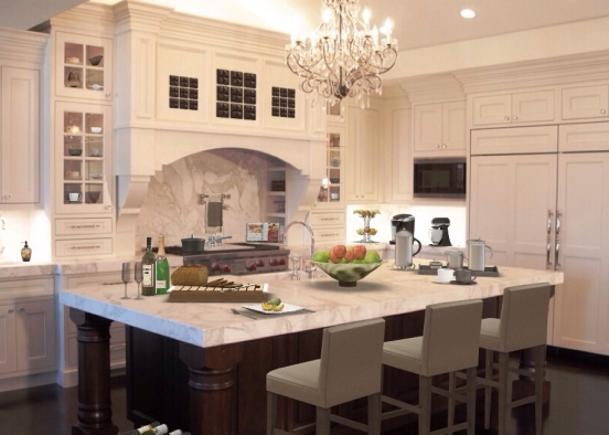 elegant kitchen Design Rendering