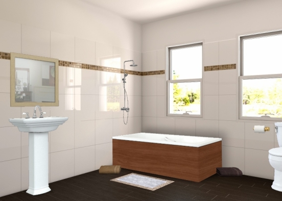 Comfy Bathroom Design Rendering