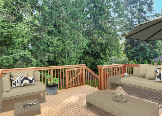 outdoor deck Design Rendering