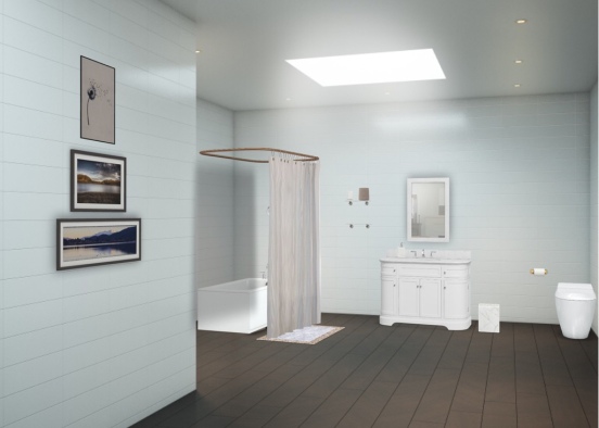 Modern Bathroom Design Rendering