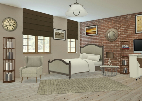 Classy Bedroom Design Rendering