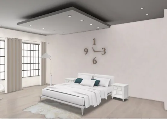 Bright Modern Bedroom Design Rendering