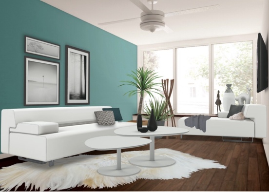 simple sitting room  Design Rendering