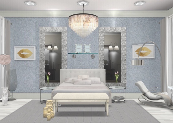 luxury master bedroom Design Rendering