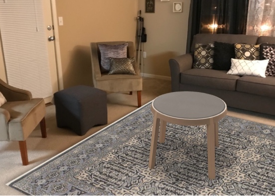 Circle and rug gray Design Rendering