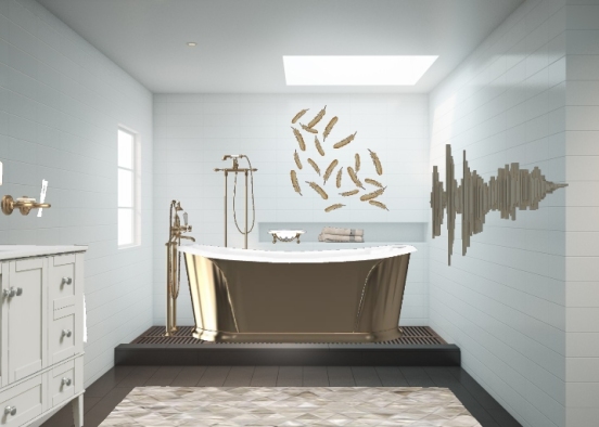 Gold bath Design Rendering