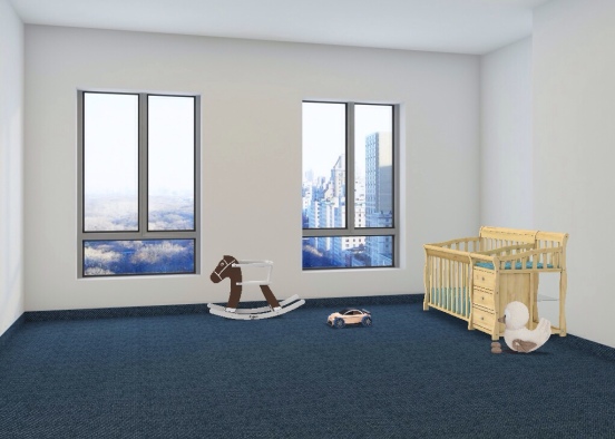 Plain babys room Design Rendering