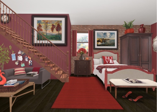 Red room Design Rendering