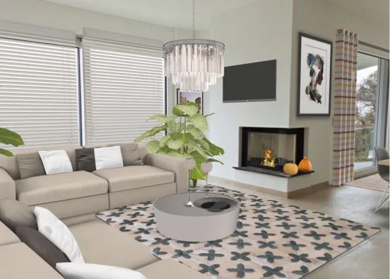 Fancy elegant living room! Design Rendering