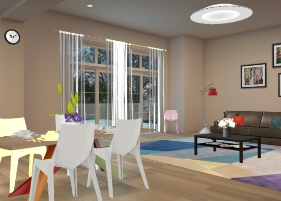Colours's Living room Design Rendering