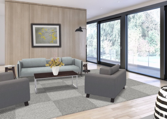 A dream living Room Design Rendering