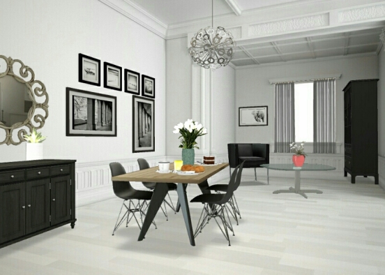 Un diseño negro con blanco,muy elegante. Design Rendering