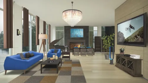 Blue and brown modern 