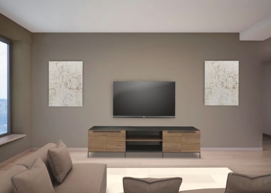 Tv area Design Rendering