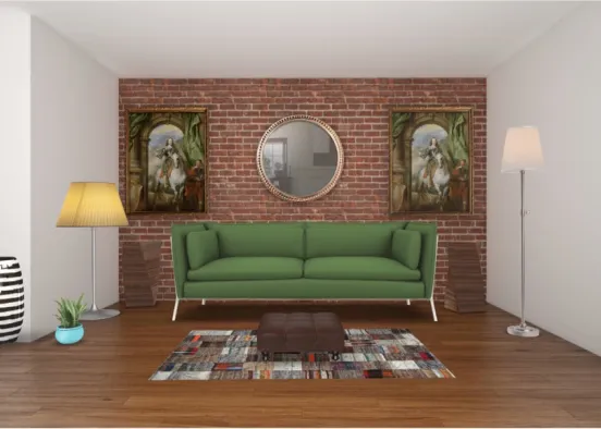 green living room m Design Rendering