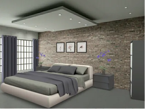 Grayish and Stylish Bedroom!