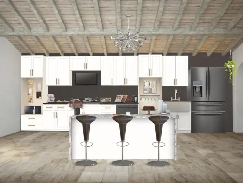 modern|old kitchen