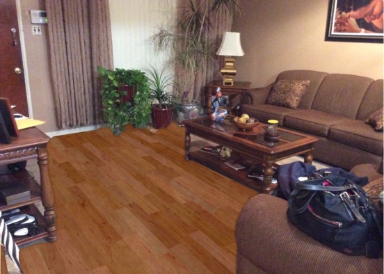 Living room floor Design Rendering