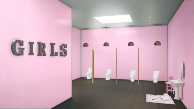 girls public bathroom for kids
