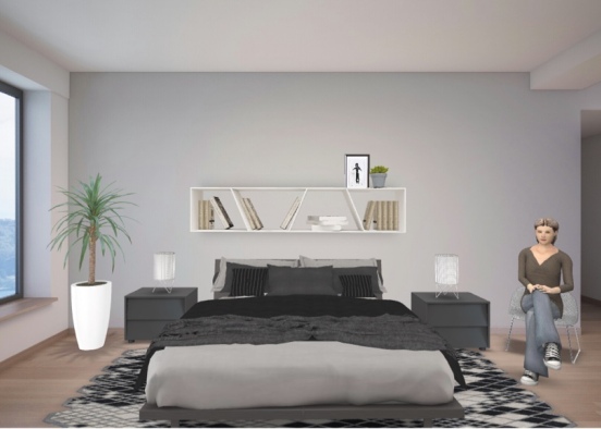 minimalist bedroom  Design Rendering