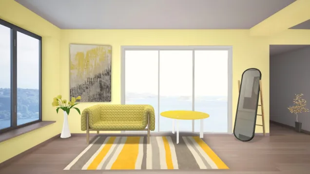 yellow living room #itsarave