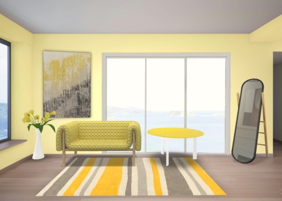 yellow living room #itsarave Design Rendering