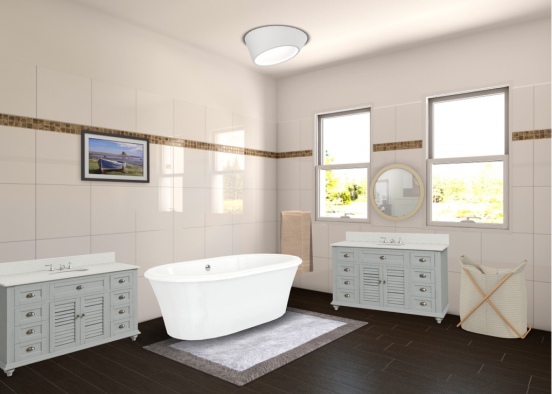 salle de bain moderne  Design Rendering