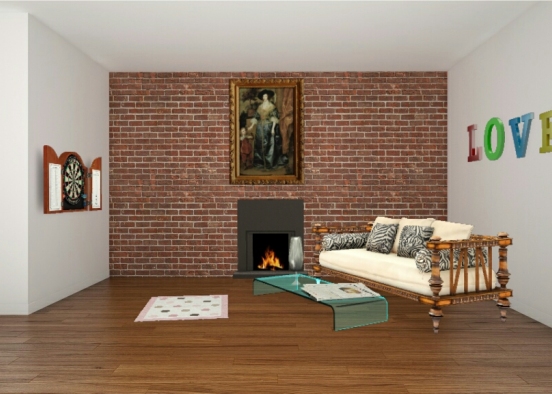 Casual living room Design Rendering