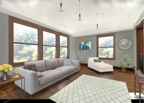 Foggy Living Room Design Rendering