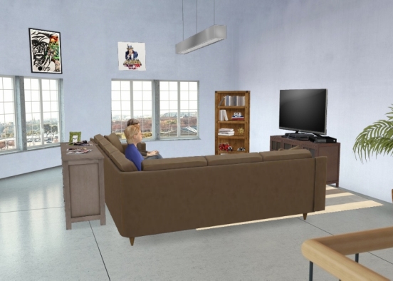 Future living room Design Rendering
