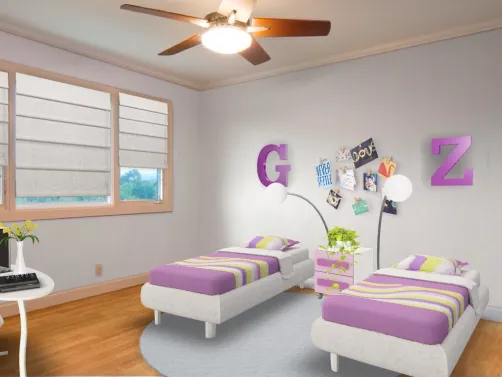 Twin Girls Bedroom- Grace and Zoe