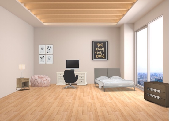 cute teen room Design Rendering