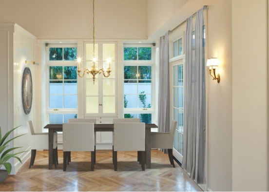 contemporary dining room Design Rendering