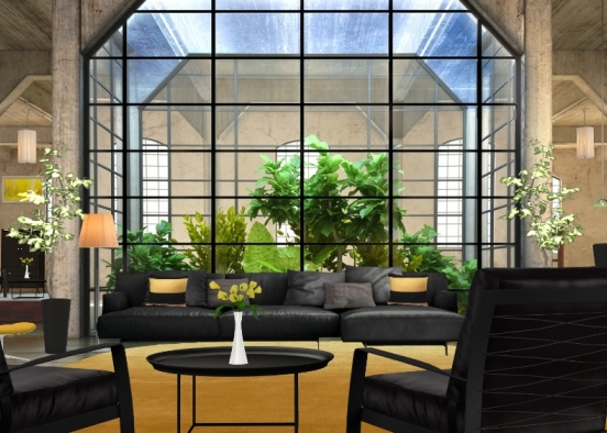 Industrial in Black and Yellow  Design Rendering