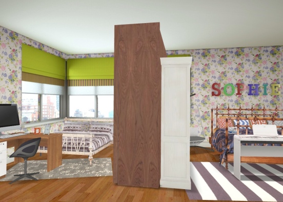 Split bedroom  Design Rendering