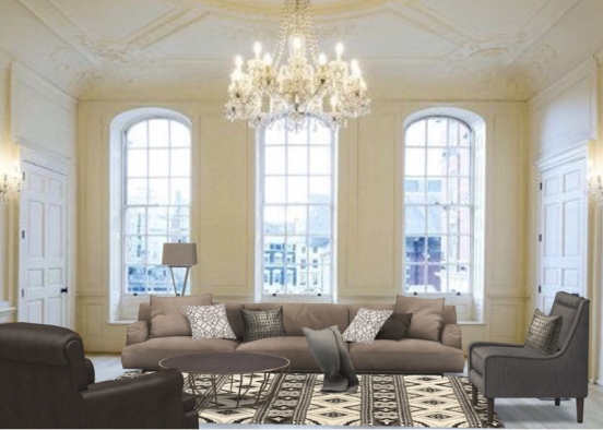 Samuel Mitchell Interiors - Luxury Living Room Design Rendering