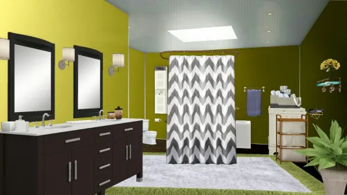 A modern home bathroom 