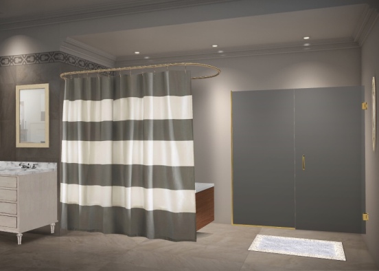 Luxary bathroom Design Rendering