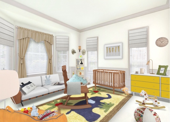 Baby&Mom room Design Rendering