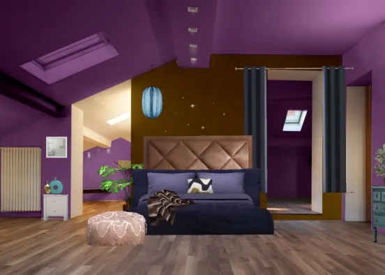 Comfortable style bedroom Design Rendering