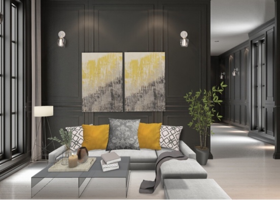 yellow and grey Design Rendering