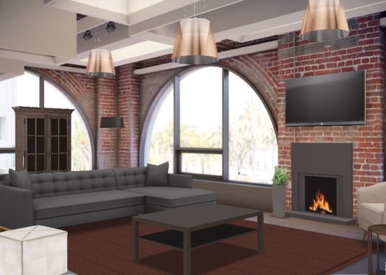 Cosy next to the fire place Design Rendering