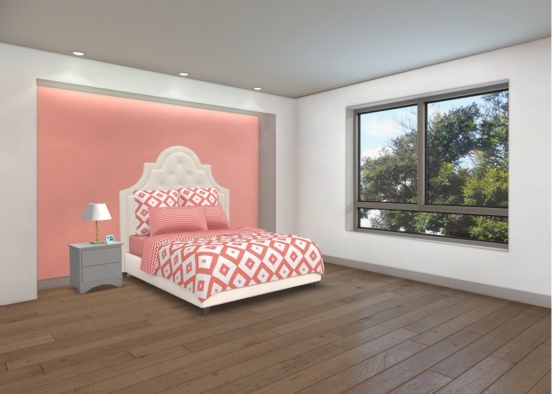 Coral bedroom Design Rendering