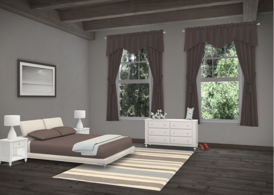 toned bedroom Design Rendering